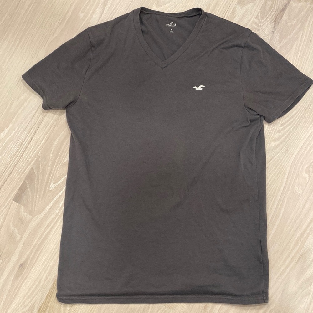 Hollister Gray Mens Tee Medium